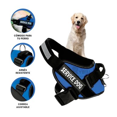 PECHERA PERROS RYBIU MULTIFUNCIONAL TALLA M AZUL + ENVOLTORIO REGALO