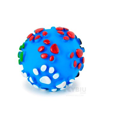 BOLA PERRO RYBIU HUELLITAS CELESTE TALLA L + STICKERS