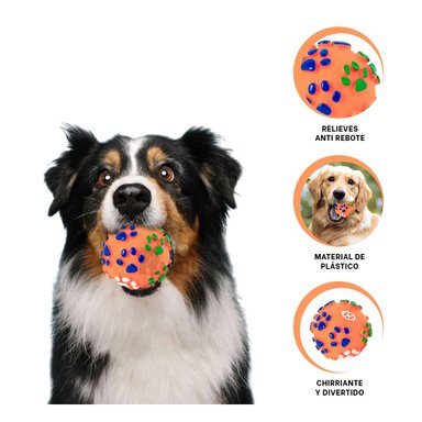 BOLA MASCOTAS RYBIU SUAVE NARANJA + MINIAGENDA