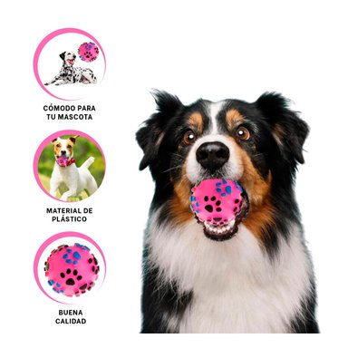 BOLA MASCOTAS RYBIU SUAVE ROSADO TALLA L + MINIAGENDA