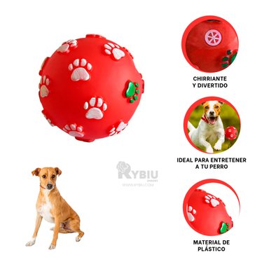 BOLA MASCOTA RYBIU GOMA TODA EN ROJO + ENVOLTORIO REGALO