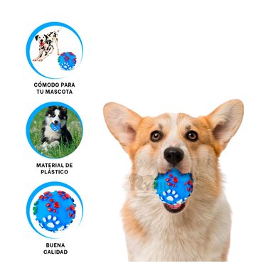 BOLA MASCOTAS RYBIU SUAVE CELESTE TALLA L + MINIAGENDA