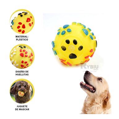 BALON PERROS RYBIU ESFERICO EN AMARILLO + POST-IT ADHESIVOS