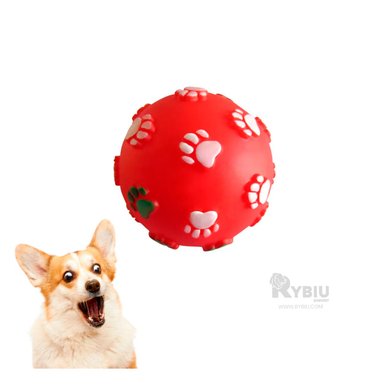 JUGUETE MASCOTAS RYBIU ESFERICO EN ROJO + POST-IT ADHESIVOS