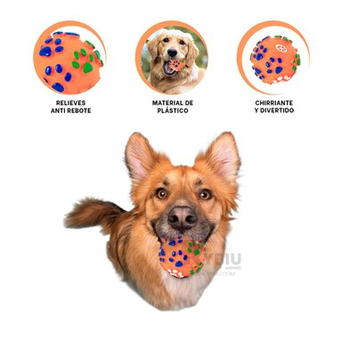 BOLA CACHORROS RYBIU PET NARANJA + AGENDITA