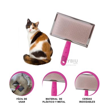 PEINE MASCOTAS RYBIU SUAVE XL FUCSIA + ENVOLTORIO REGALO