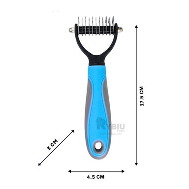 PEINE RYBIU MA29854 MASCOTAS CELESTE + REGALO LIGAS PEINAR