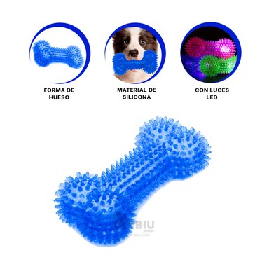 PACK PERROS RYBIU CHIRRIANTE Y DURADERO AZUL + REGALO STICKERS