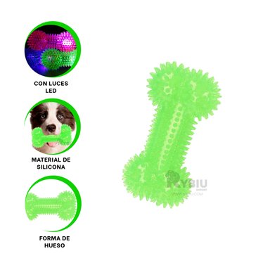 KIT PERROS RYBIU HUESOS FLEXIBLE VERDE + BANDERITAS ADHESIVAS