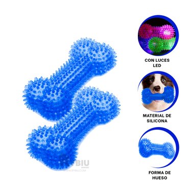 SET PERROS RYBIU CANINO JUGAR AZUL + PAPEL REGALO