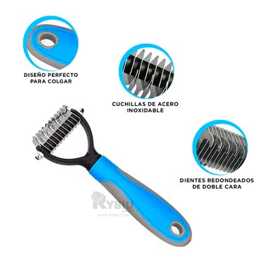 PEINETA RYBIU MA29854 MASCOTAS MEDIANO CELESTE + ENVOLTORIO REGALO