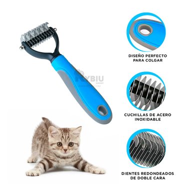 PEINETA RYBIU MA29854 ELIMINA NUDOS TAMAÑO MEDIANO EN CELESTE + MINIAGENDA