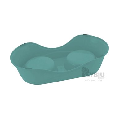 PLATO ACERO PERRO Y GATO PC120 RYBIU INOXIDABLE CELESTE + ENVOLTORIO REGALO