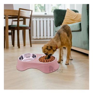 COMEDERO PERROS Y GATOS PC120 RYBIU ROSADO + PAPEL REGALO