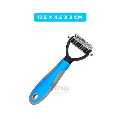 PEINE RYBIU MA29854 QUITAR NUDOS MASCOTA CELESTE + LIGAS REGALO