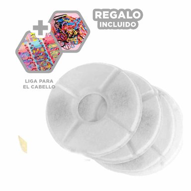 PACK FILTROS AGUA PERROS GATOS RIPLEY MA29853 MASCOTAS BLANCO + LIGAS REGALO