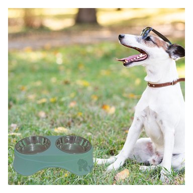 COMEDERO PERROS Y GATOS PC120 RYBIU CELESTE + PAPEL REGALO