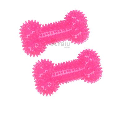 PACK PERROS RYBIU CHIRRIANTE Y DURADERO ROSADO + REGALO STICKERS