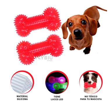 KIT PERROS RYBIU HUESOS FLEXIBLE ROJO + BANDERITAS ADHESIVAS