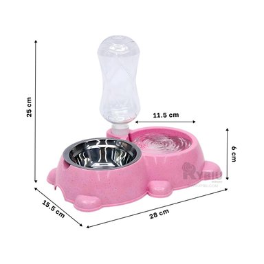 PLATO MA31067 RYBIU ESTETICO CON BOTELLA ROSADO + REGALO LIGAS PEINAR