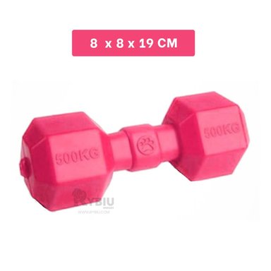 JUEGO CAUCHO PERROS MA31163 MASTICABLE ROSADO + REGALO LIGAS PEINAR RYBIU