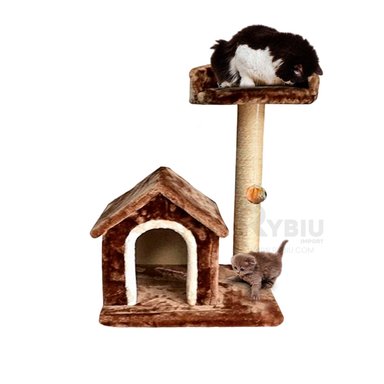 CASA GATOS MA31121 DESCANSO GATUNO MARRON + ENVOLTORIO REGALO RYBIU