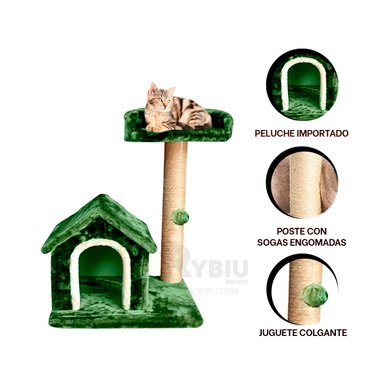 CENTRO ACTIVIDAD GATOS MA31124 DURADERO VERDE + REGALO LIGAS PEINAR RYBIU