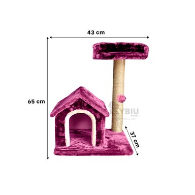 CASA GATOS MA31123 PRACTICO Y ESTETICO ROSADO + PAPEL REGALO RYBIU - 5