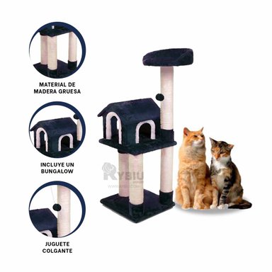 GIMNASIO GATOS MA31126 MODERNO Y ERGONOMICO PET AZUL + REGALO AGENDITA RYBIU
