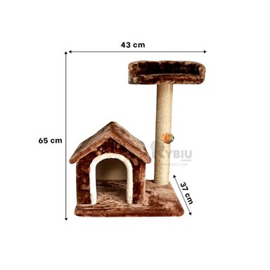 CASA GATOS MA31121 TREPAR Y ARAÑAR FELINO MARRON + REGALO AGENDITA RYBIU - 5