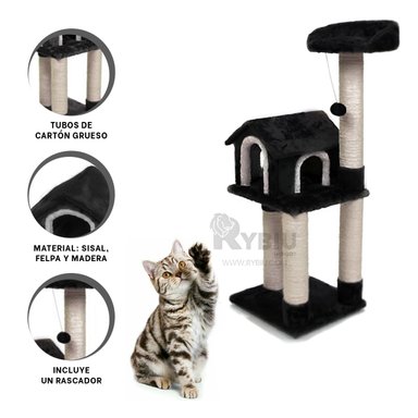 CENTRO ACTIVIDAD GATOS MA31131 NEGRO + POST IT ADHESIVOS RYBIU