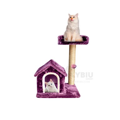 CASA GATOS MA31120 ESCALAR Y DESCANSAR LILA + REGALO STICKERS RYBIU