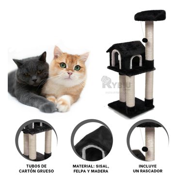 JUEGO DIDÁCTICO GATOS MA31131 MUEBLE DINAMICO FELINOS FELICES EN NEGRO + GIFT STICKERS RYBIU