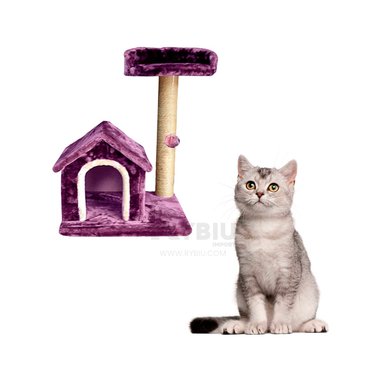 CASA GATOS MA31120 TREPAR Y JUGAR DOS NIVELES LILA + GIFT MINIAGENDA RYBIU