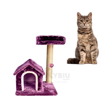 CASA GATOS MA31120 TREPAR Y JUGAR DOS NIVELES LILA + GIFT MINIAGENDA RYBIU - 4