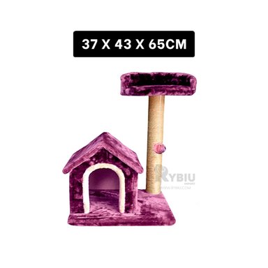 CASA GATOS MA31120 TREPAR Y JUGAR DOS NIVELES LILA + GIFT MINIAGENDA RYBIU - 5