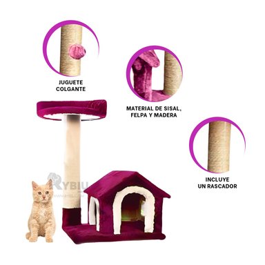 JUEGO DIDÁCTICO GATOS MA31123 TORRE MODER ROSADO + LIGAS REGALO RYBIU