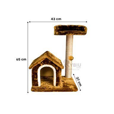 CASA GATOS MA31122 CON DOBLE ALTURA MOSTAZA + AGENDITA RYBIU - 5