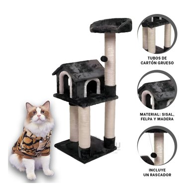JUEGO DIDÁCTICO GATOS MA31132 TORRE ESTILIZADA 3 PLATAFORMAS EN PLOMO + GIFT STICKERS RYBIU
