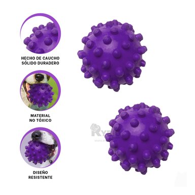 PELOTA CAUCHO PERROS MA31151 MORDER CHIRIMOLLA EN MORADO + REGALO AGENDITA RYBIU