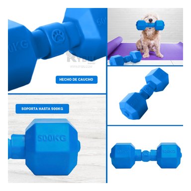 JUGUETE PERROS CAUCHO MA31161 ACCESORIO AZUL + ENVOLTORIO REGALO RYBIU
