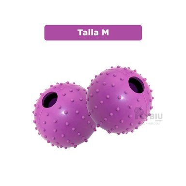 PELOTITA CAUCHO PERROS MA31157 MASCOTA MORADO + LIGAS REGALO RYBIU