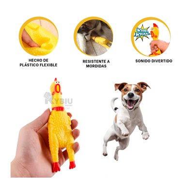 MUÑECO CAUCHO PERROS MA31168 DECORATIVO TALLA S AMARILLO + POST IT ADHESIVOS RYBIU