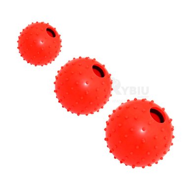 PELOTA CAUCHO PERRO MA31158 ROJO + REGALO STICKERS RYBIU