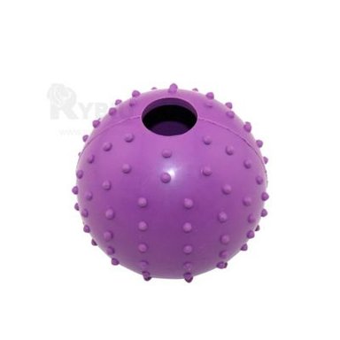PELOTA CAUCHO PERROS MA31157 MASTICABLE DOG EN MORADO + ENVOLTORIO REGALO RYBIU