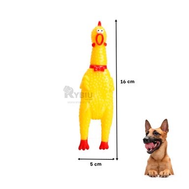 MUÑECO CAUCHO PERROS MA31168 TALLA S AMARILLO + REGALO LIGAS PEINAR RYBIU