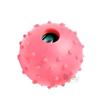PELOTA CAUCHO PERROS MA31159 DIVERTIDA CACHORRO ROSADO + GIFT STICKERS RYBIU