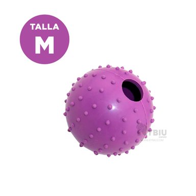 PELOTITA CAUCHO PERROS MA31157 MORADO + REGALO LIGAS PEINAR RYBIU