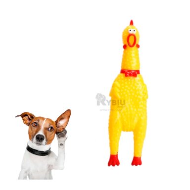 JUGUETE CAUCHO PERROS MA31168 AVE FLEXIBLE TALLA S AMARILLO + PAPEL REGALO RYBIU