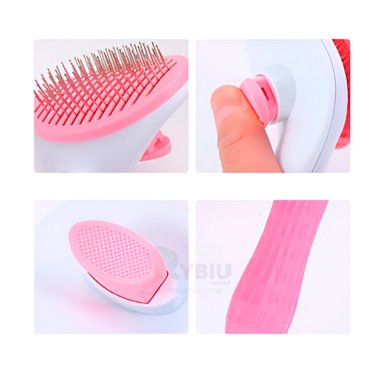 PEINE RYBIU MA31214 REMOVEDOR PELUSA ABS ROSADO + REGALO STICKERS